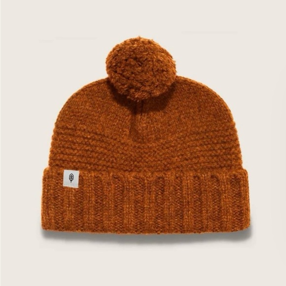 Will + Bear 100% Australian Wool - Tasman Ochre Soft Wool Pom Pom Beanie BNWT - Picture 8 of 10